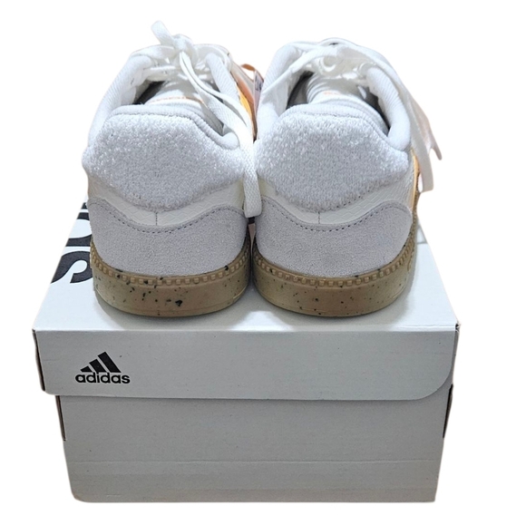 NWT Adidas Breaknet Sleek women's shoes, in a cream and orange color combination - Picture 4 of 8